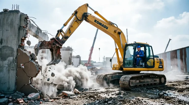 Монтаж навесного оборудования на экскаватор Коматсу (Komatsu)
