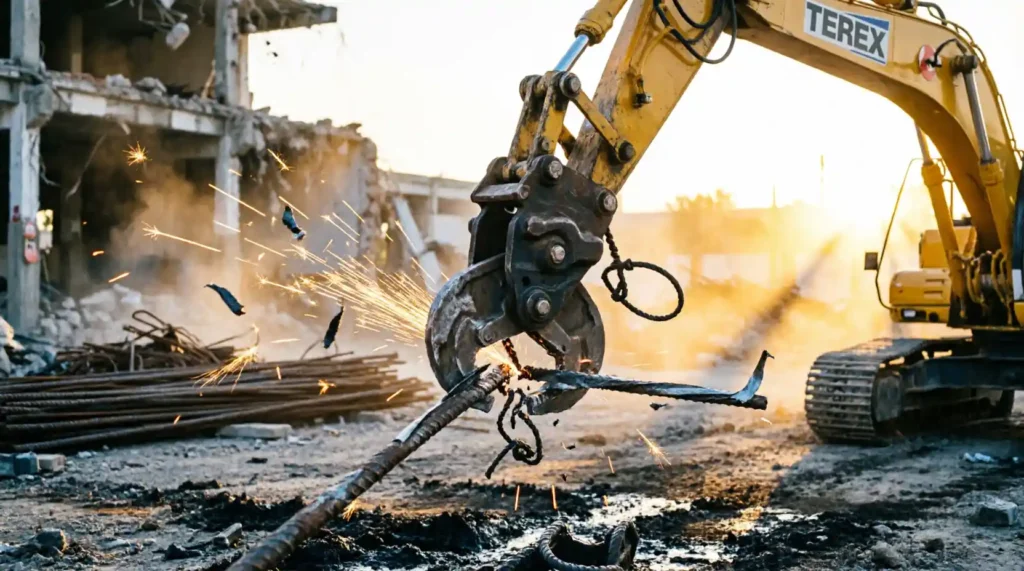 Монтаж навесного оборудования на экскаватор Терекс (Terex)