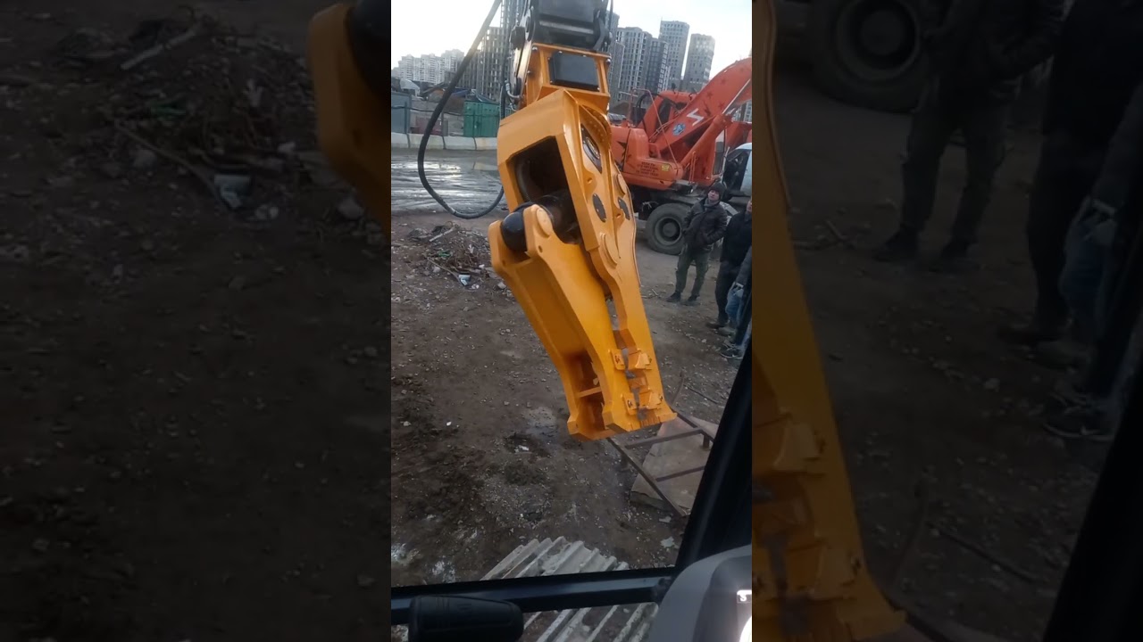 Подключение бетонолома с ротатором на экскаватор XCMG 335